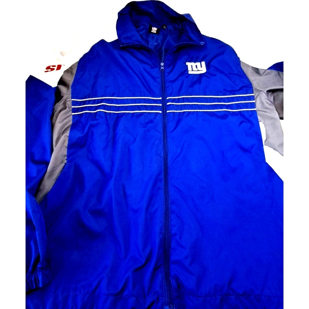 New York Giants Windbreaker NFL Reebok Sports Illustrated Jacket Mens XL Blue